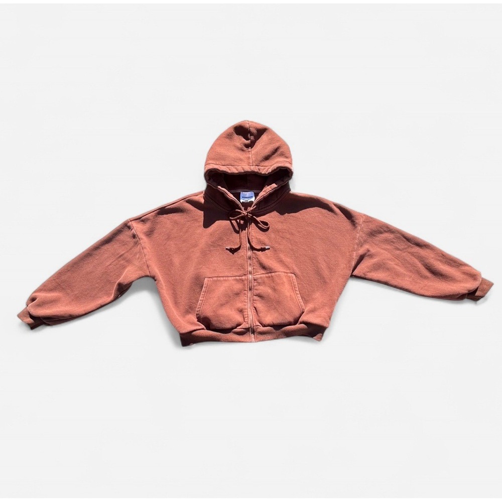Fashion Nova Legacy Oversized Crop Zip Up Hoodie Women's Size Medium